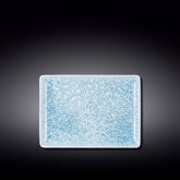 Flache rechteckige Porzellanplatte, 23.5 x 17 cm, Grafikdekor, WL-671651/A